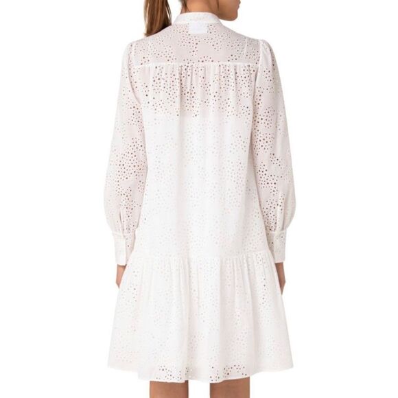 AKRIS PUNTO Eyelet Lace Flounce-Hem Dress size 4 - Picture 2 of 14